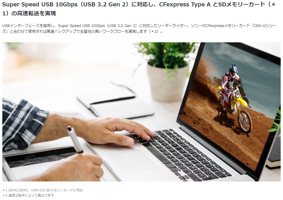 ☆ソニー / SONY CFexpress Type A / SDカードリーダー MRW-G2 [USB