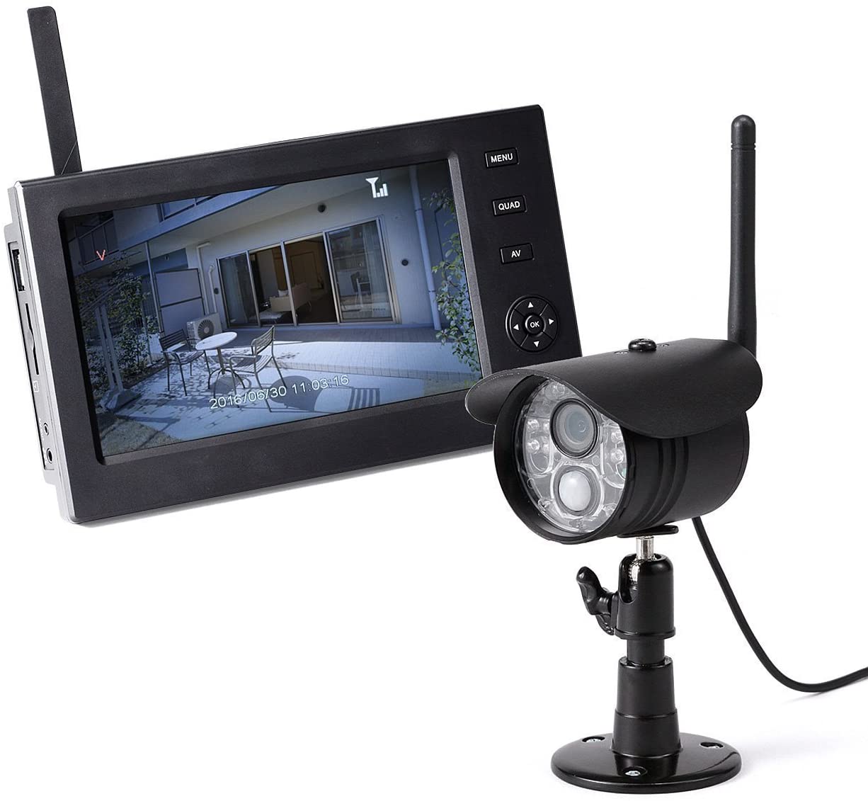 防犯カメラ ワイヤレス 監視カメラ 家庭用 屋外 210万画素 ワイヤレスカメラ SDカード 録画 セット 