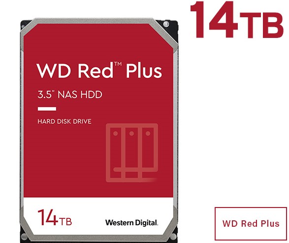 【アウトレット メーカー点検品・化粧箱破損品】WESTERN DIGITAL Red Plus LHD-WD140EFGX [14TB 3.5インチ] 